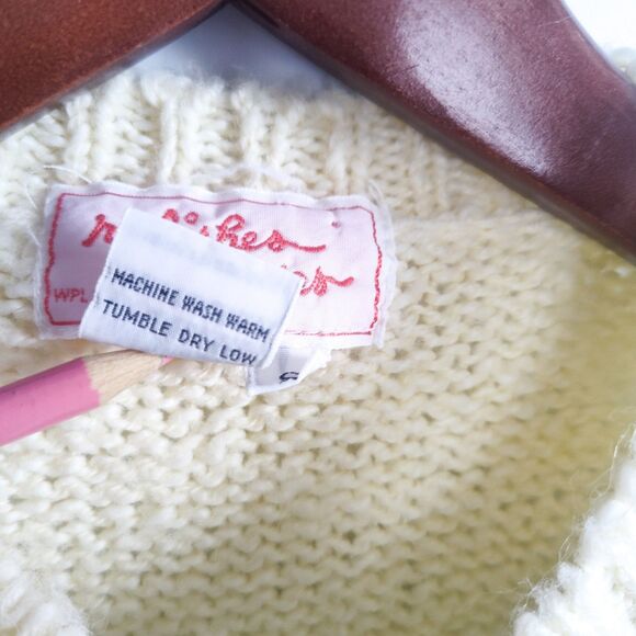 Radishes & Roses Sweater Vest Womens Small 90s Pastel Yellow Pink Colorblock Vtg - Picture 6 of 9